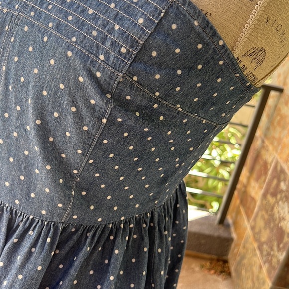 Gorgeous STRETCHY DENIM POLK A DOT DRESS! - Picture 15 of 16